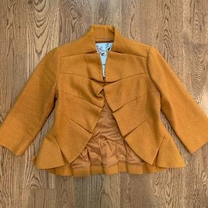 Tabitha cropped jacket blazer with ruffle detail